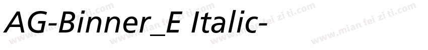 AG-Binner_E Italic字体转换